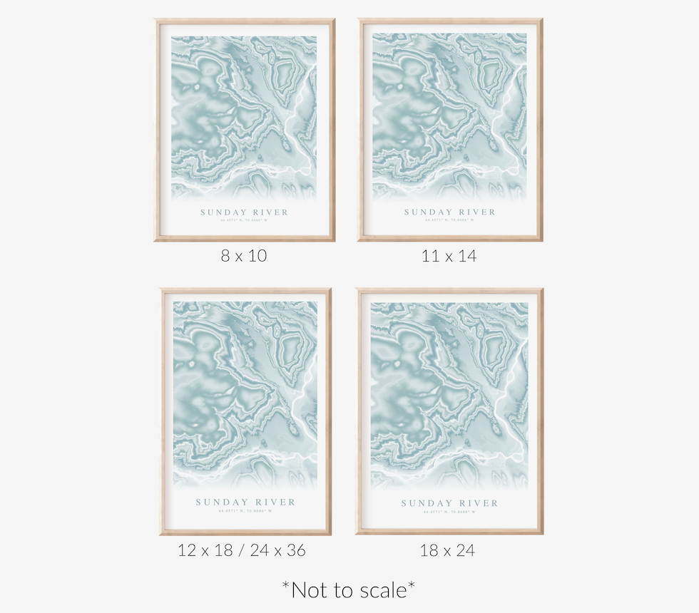 Sunday River Map Print