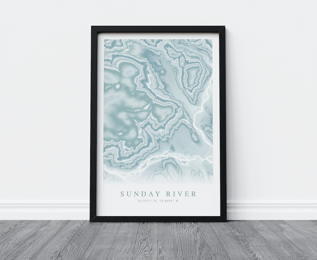Sunday River Map Print