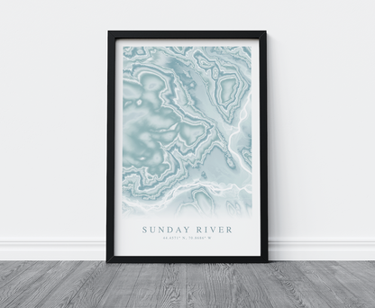 Sunday River Map Print