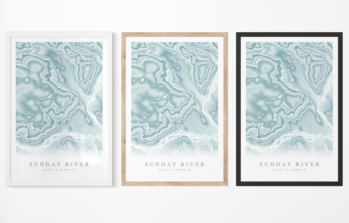 Sunday River Map Print
