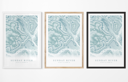 Sunday River Map Print