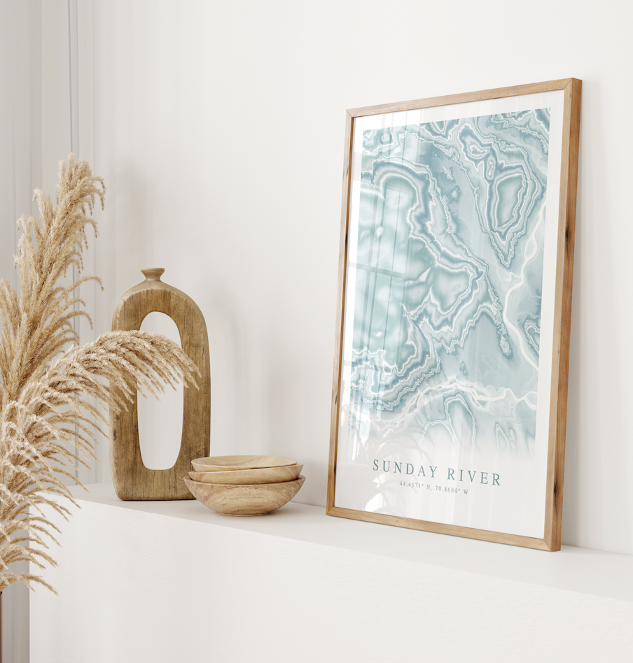 Sunday River Map Print