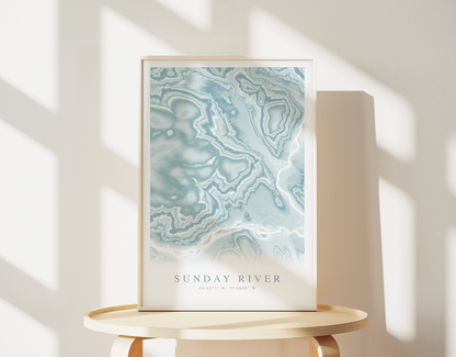 Sunday River Map Print