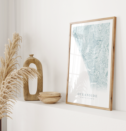 Oceanside CA Map Print