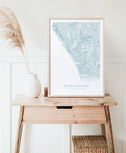 Oceanside CA Map Print