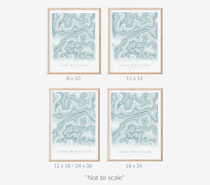 Loon Mountain Map Print