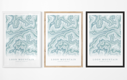 Loon Mountain Map Print
