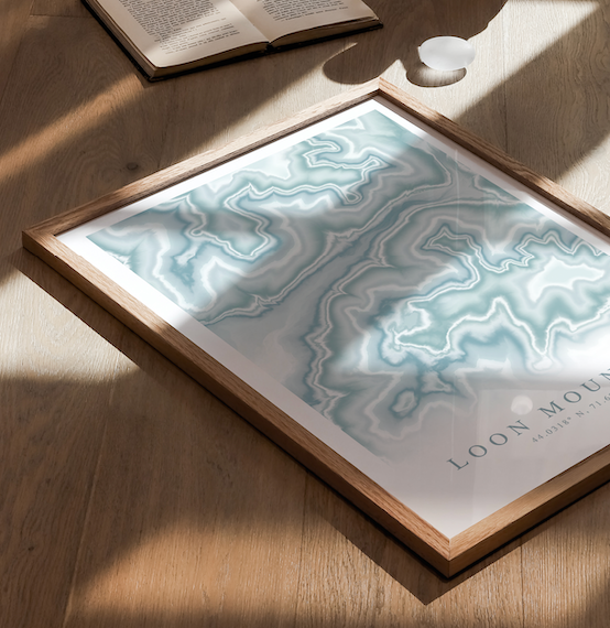 Loon Mountain Map Print