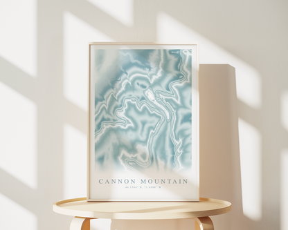 Cannon Mountain Map Print