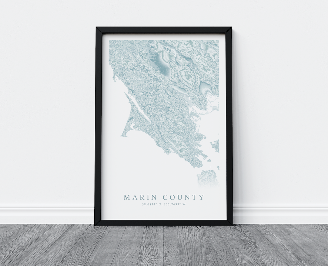Marin County Map Print