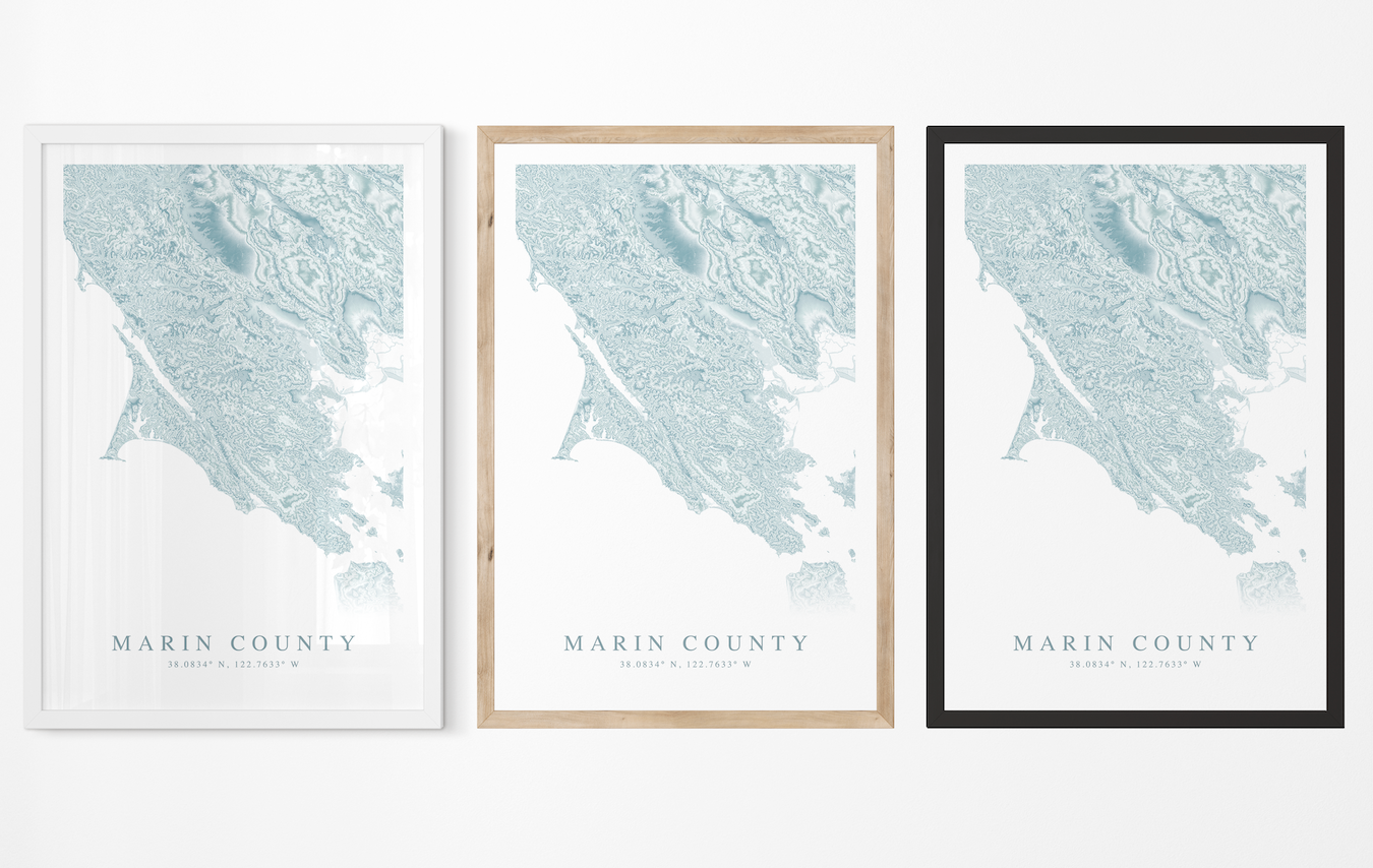 Marin County Map Print