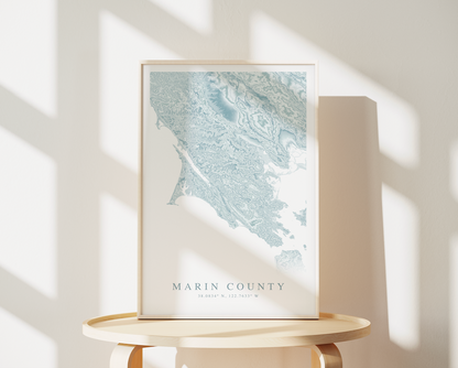 Marin County Map Print