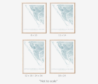 Little Gasparilla Island Map Print