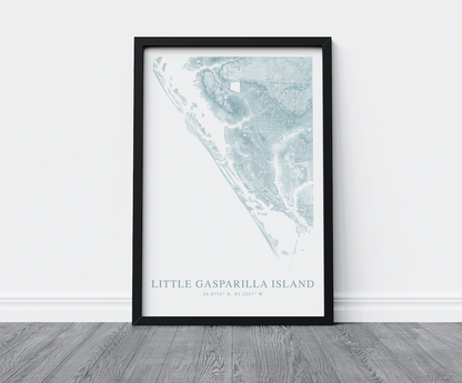 Little Gasparilla Island Map Print