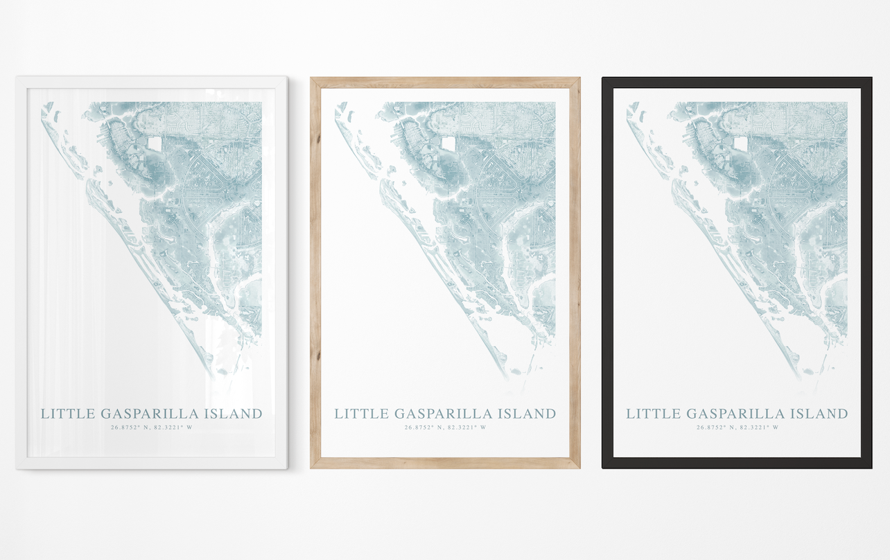 Little Gasparilla Island Map Print