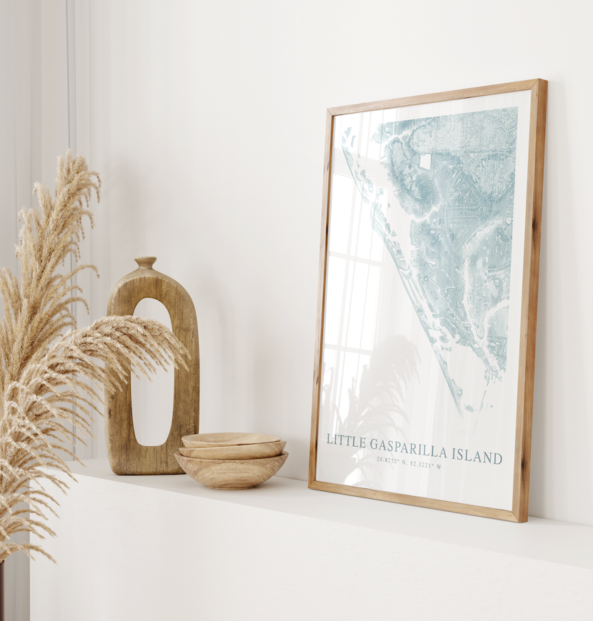 Little Gasparilla Island Map Print