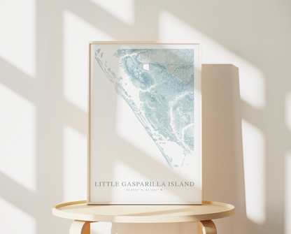 Little Gasparilla Island Map Print