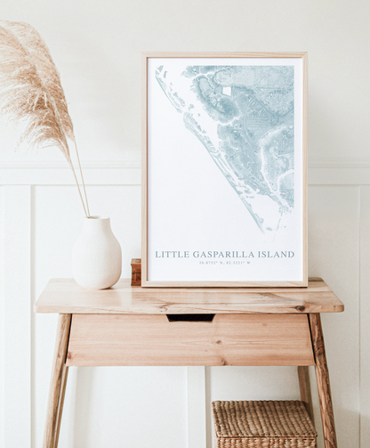 Little Gasparilla Island Map Print