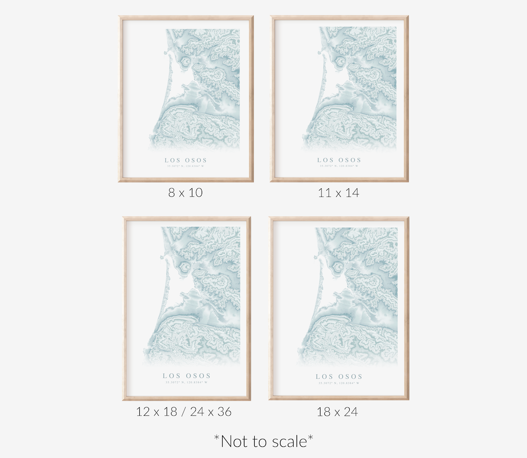 Los Osos Map Print