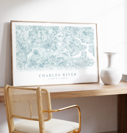 Charles River Map Print