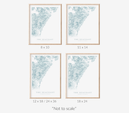 New Hampshire Coast "The Seacoast" Map Print