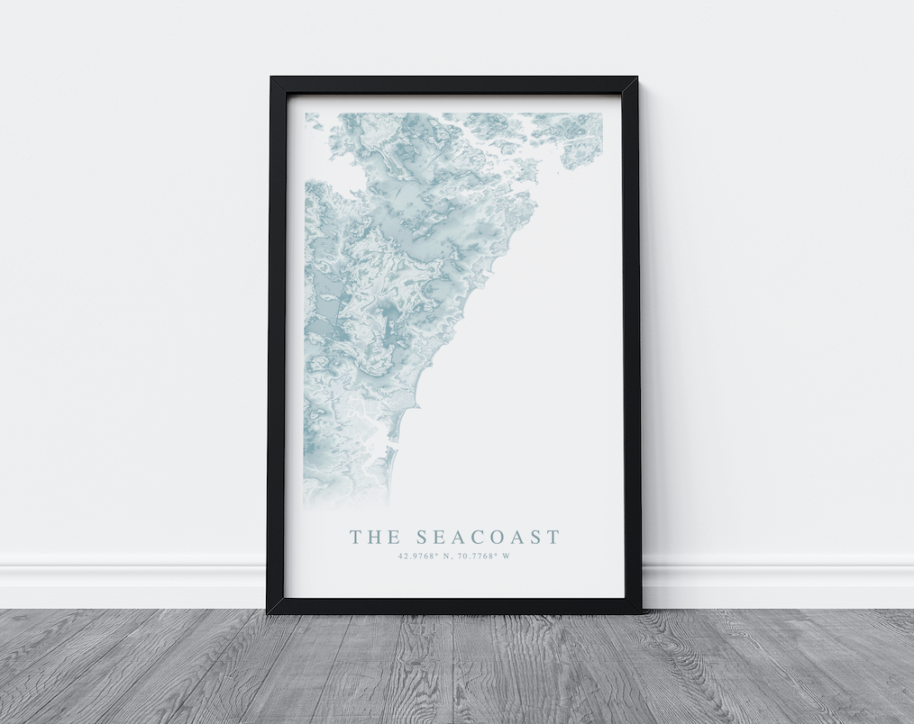New Hampshire Coast "The Seacoast" Map Print