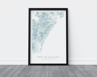 New Hampshire Coast "The Seacoast" Map Print