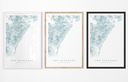 New Hampshire Coast "The Seacoast" Map Print