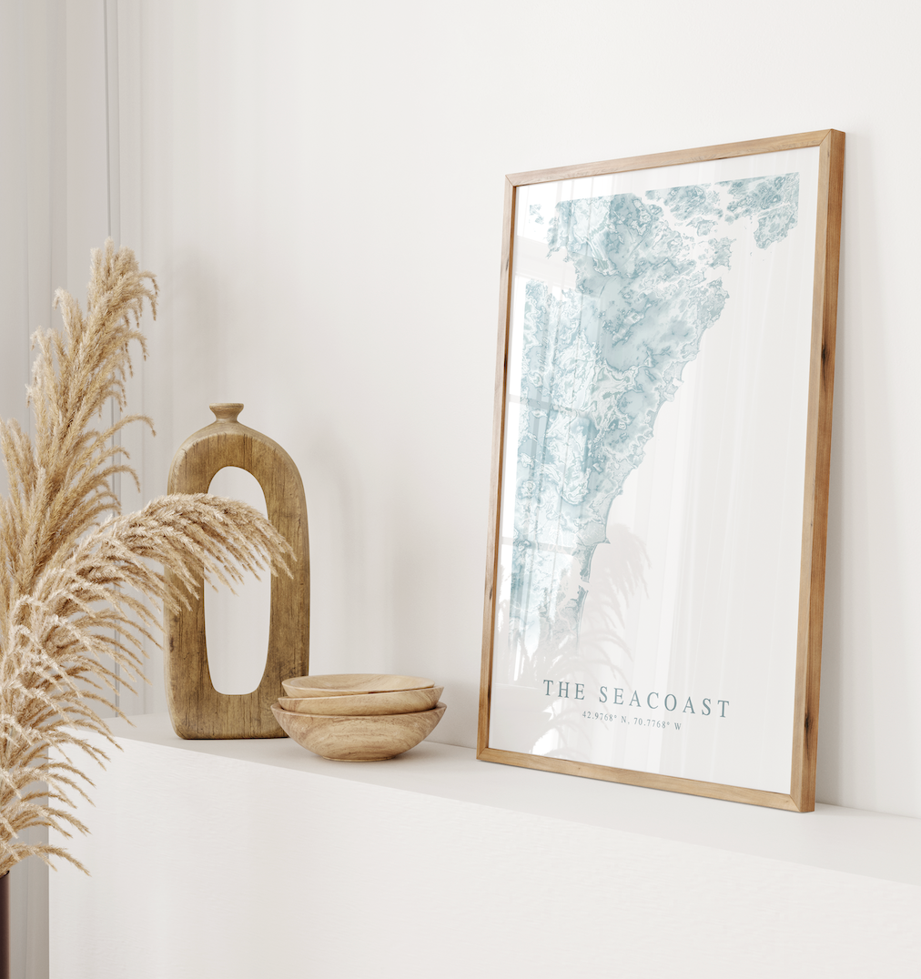 New Hampshire Coast "The Seacoast" Map Print