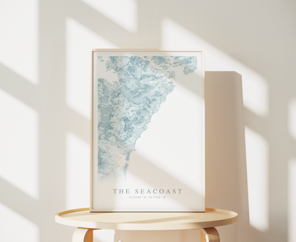 New Hampshire Coast "The Seacoast" Map Print