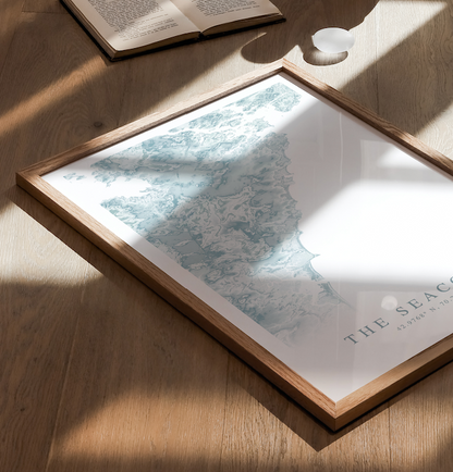 New Hampshire Coast "The Seacoast" Map Print