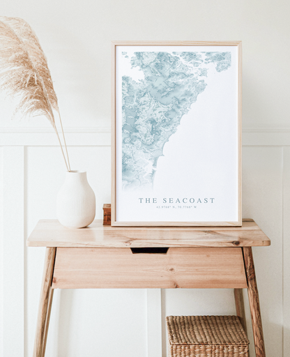 New Hampshire Coast "The Seacoast" Map Print