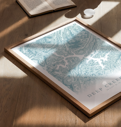 Deep Creek Lake Map Print