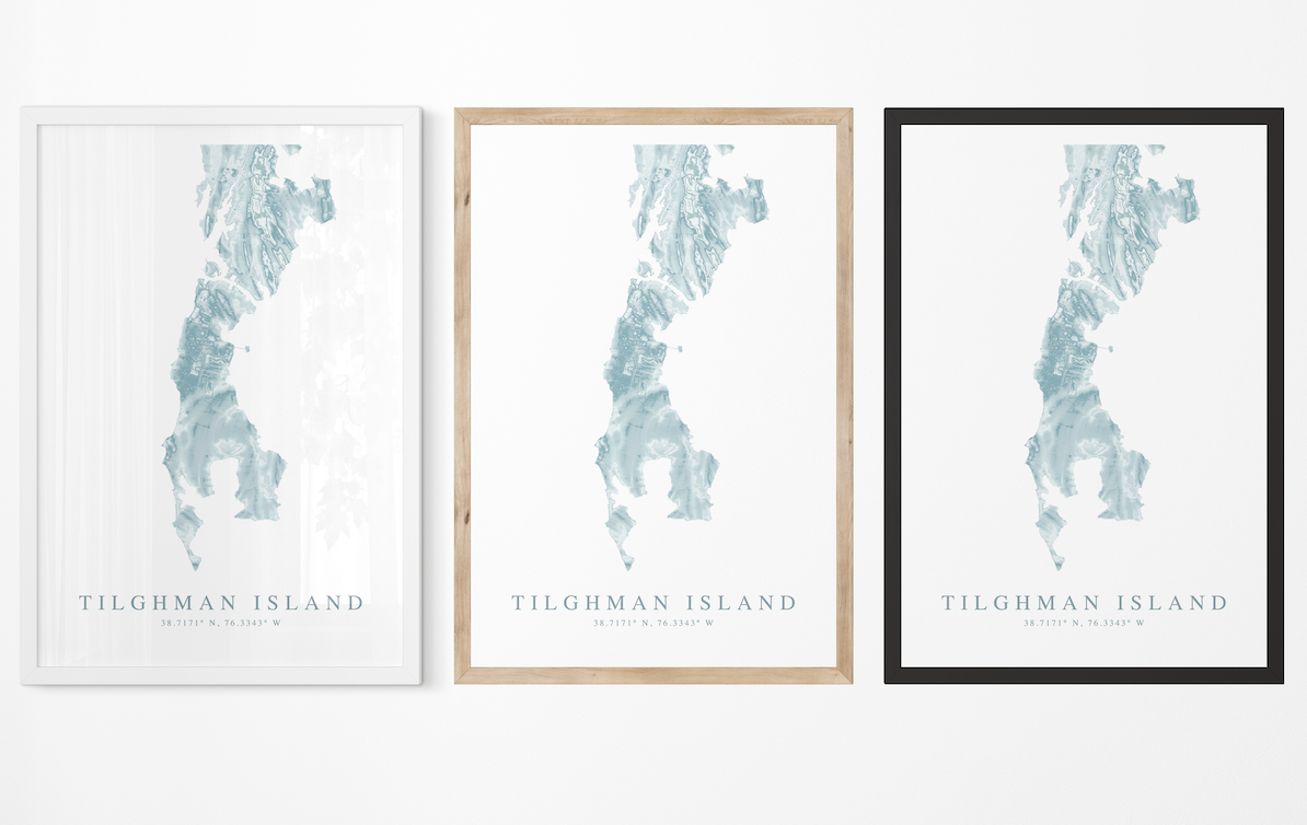 Tilgham Island Map Print