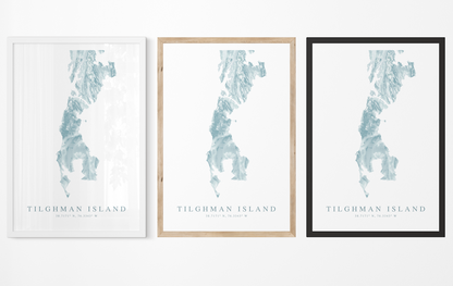 Tilgham Island Map Print