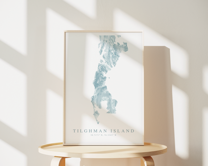 Tilgham Island Map Print