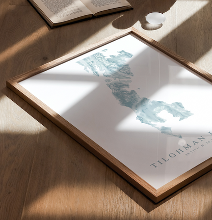 Tilgham Island Map Print