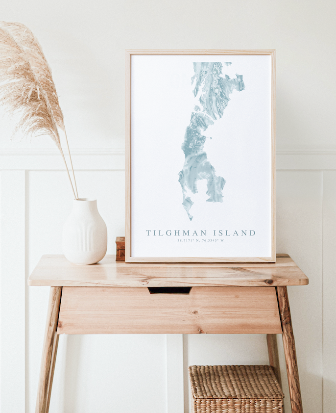 Tilgham Island Map Print