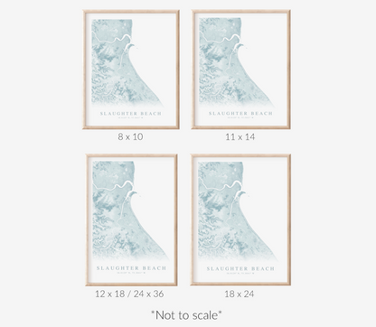Slaughter Beach Map Print