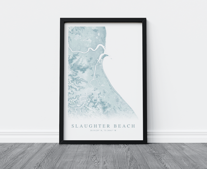 Slaughter Beach Map Print