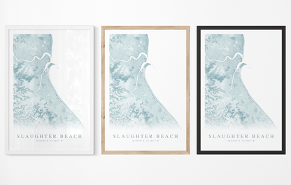 Slaughter Beach Map Print