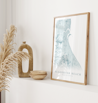 Slaughter Beach Map Print