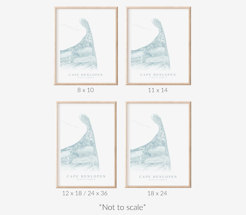 Cape Henlopen Map Print