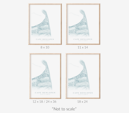 Cape Henlopen Map Print