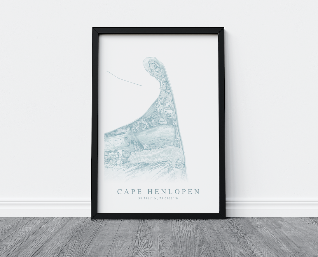 Cape Henlopen Map Print