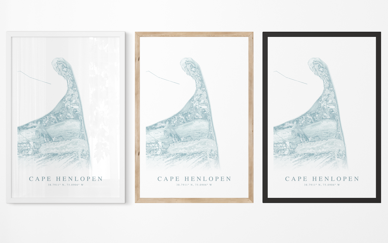 Cape Henlopen Map Print