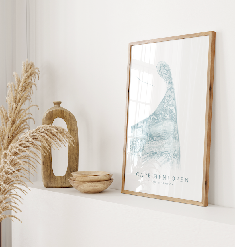 Cape Henlopen Map Print