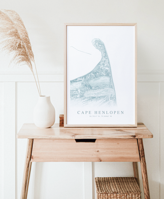 Cape Henlopen Map Print