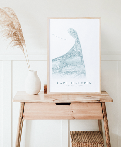 Cape Henlopen Map Print
