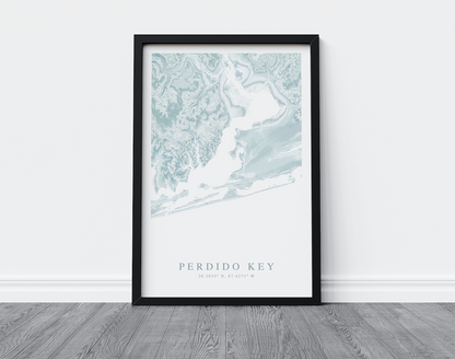 Perdido Key Map Print